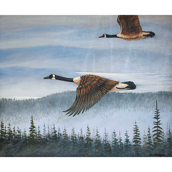 Canada Geese over Lake Pend Oreille - Original